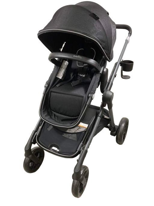 secondhand Evenflo Pivot Xpand Modular Travel System Stroller, 2022, Ayrshire Black