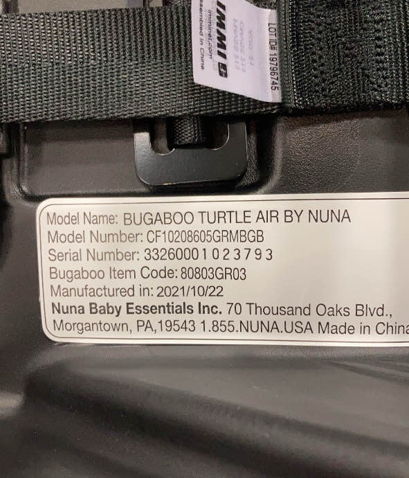 Bugaboo Turtle Air By Nuna Car Seat, Grey Melange, 2021