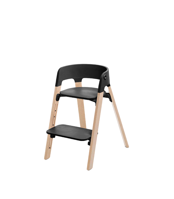 secondhand Stokke Steps Chair, Black/Natural