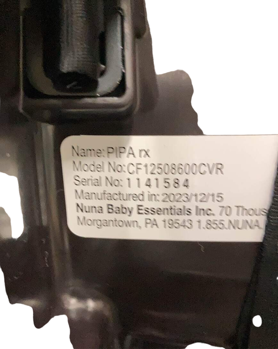 Nuna PIPA rx Infant Car Seat, Caviar, 2023