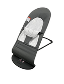 used BabyBjorn Bouncer Balance, Dark Grey/Grey, Black Frame