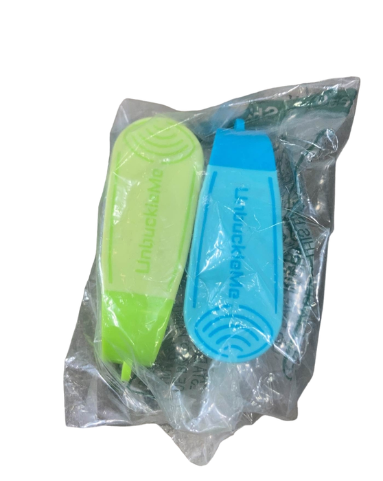 used UnbuckleMe Car Seat Buckle Release Tool, Double Pack Blue and Lime Green