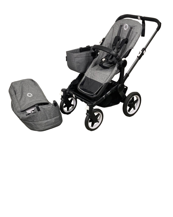 used Bugaboo Donkey 5 Stroller Mono, Graphite, Grey Melange, 2022