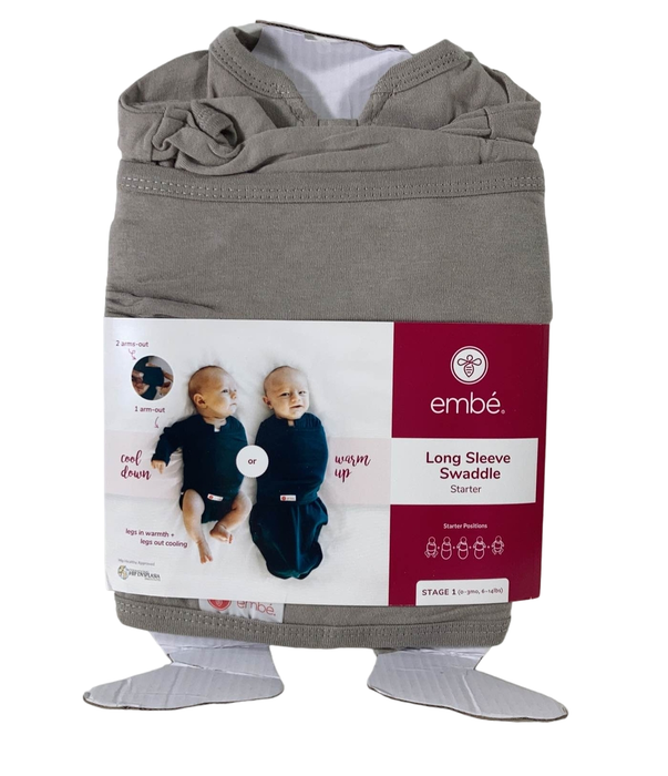 used Embe Long Sleeve Swaddle Starter Set, Stage 1 Chai