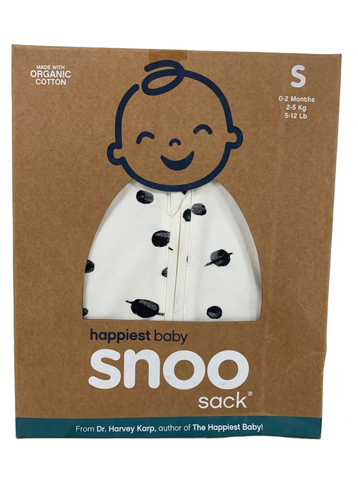 used Happiest Baby SNOO Sack, Small (5-12 lbs), Graphite Planets