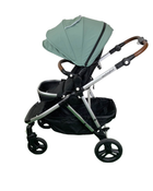 secondhand Mockingbird Single to Double 2.0 Stroller, 2023, Silver with Penny Leather, Windowpane, Sage