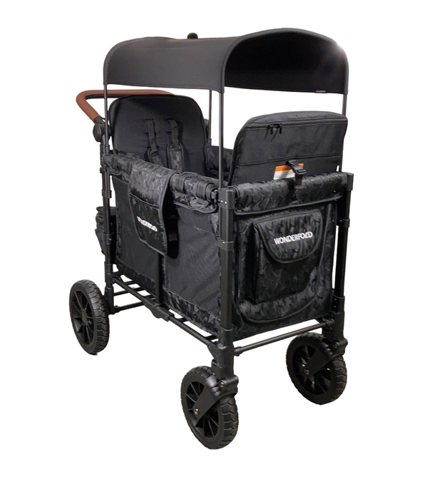 used Wonderfold W2 Luxe Multifunctional Double Stroller Wagon, Black Camo