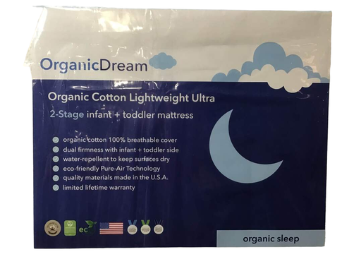 secondhand Organic Dream Organic Cotton 2-Stage Lightweight Ultra Crib Mattress Mini