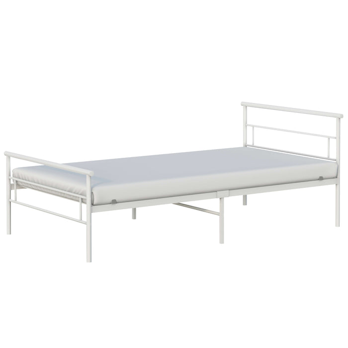 BK Furniture Seattle Twin Size Bed Frame, White