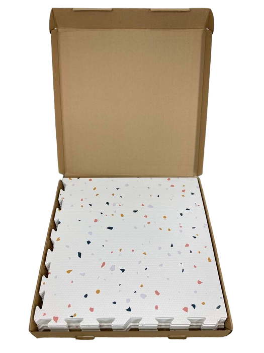 used 3 Sprouts Foam Play Mat, Terrazzo Pink