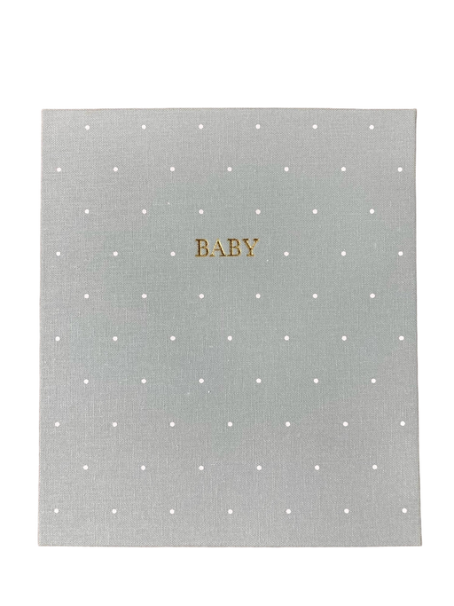 used Sugar Paper The Baby Book, Mist Green with White Dot