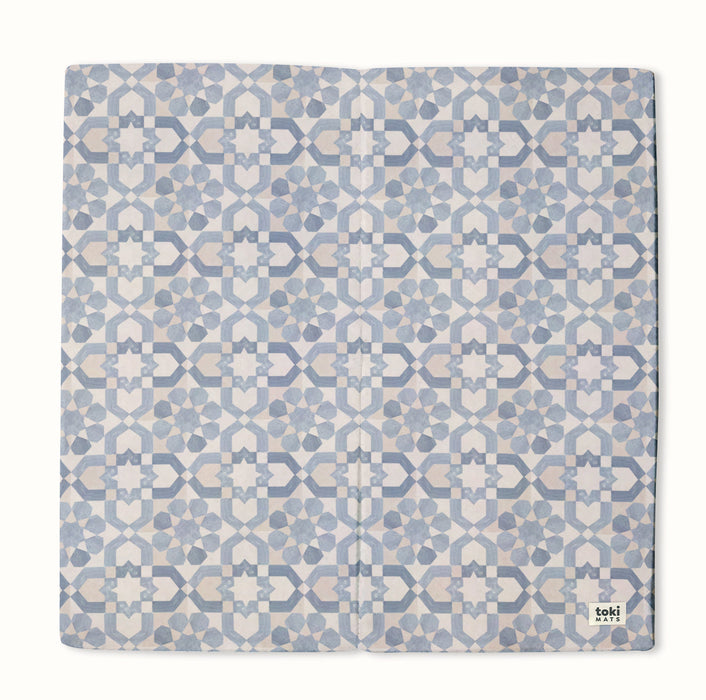 Toki Mats Padded Play Mat, Blue Tile Mat