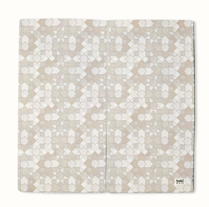 Toki Mats Padded Play Mat, Grey Mosaic Mat, Multiple Sizes