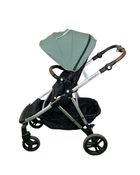 secondhand Mockingbird Single to Double Stroller, Silver with Penny Leather, Windowpane, Sage, 2023