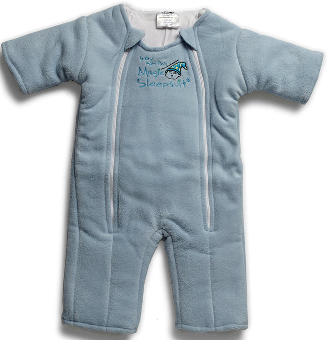 used Baby Merlin's Magic Sleepsuit, Small 3-6 Months, Fleece, Blue