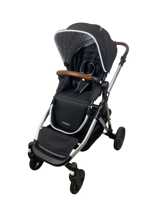 secondhand Mockingbird Single to Double Stroller, 2023, Silver with Penny Leather, Windowpane, Black