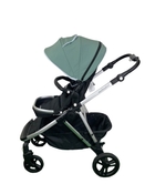 secondhand Mockingbird Single to Double 2.0 Stroller, Silver with Black Leather, Watercolor Drops, Sage, 2024