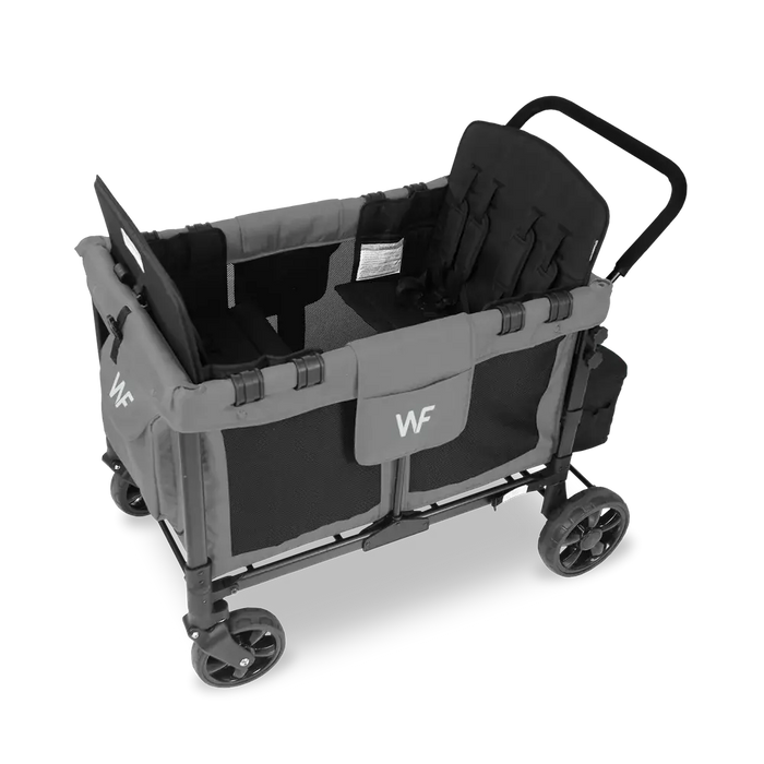 Wonderfold W4 Original Stroller Wagon Bundle, Light Grey