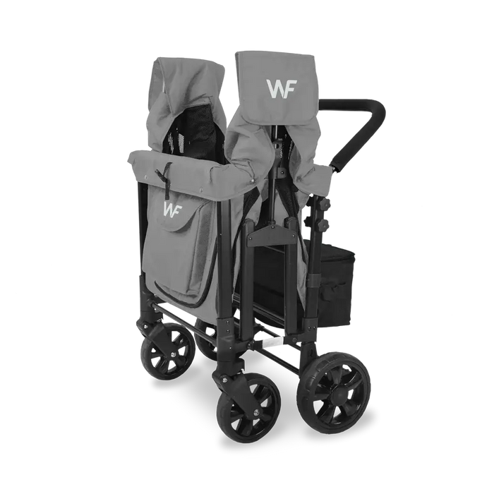 Wonderfold W4 Original Stroller Wagon Bundle, Light Grey