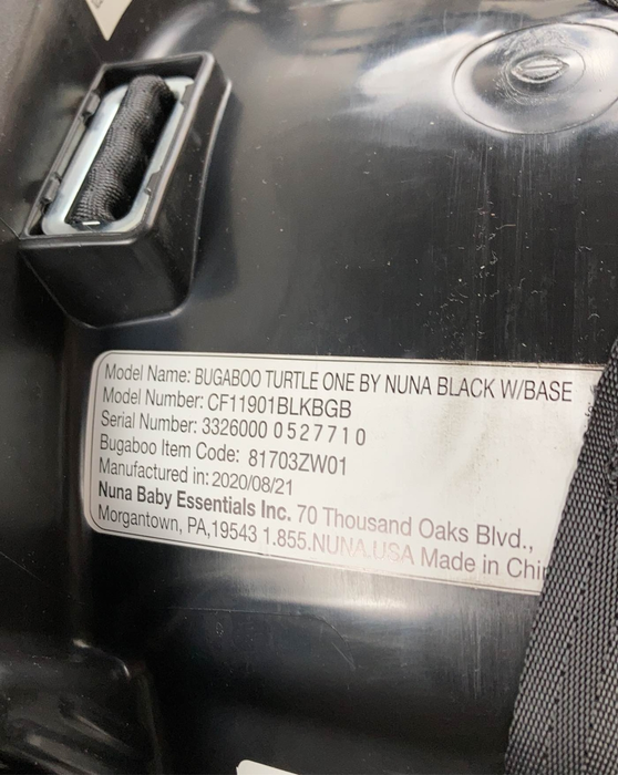 Bugaboo Turtle One By Nuna Infant Car Seat, 2020, Black