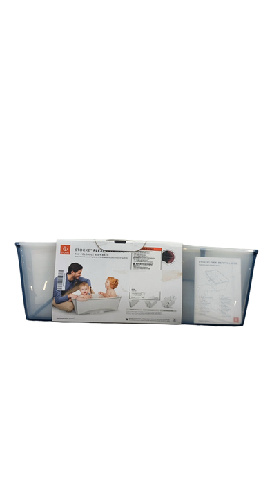 Stokke Flexi Bath Foldable Baby Bathtub, X-Large, Transparent Blue