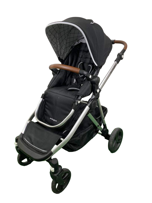 used Mockingbird Single to Double Stroller, 2022, Silver with Penny Leather, Windowpane, Black