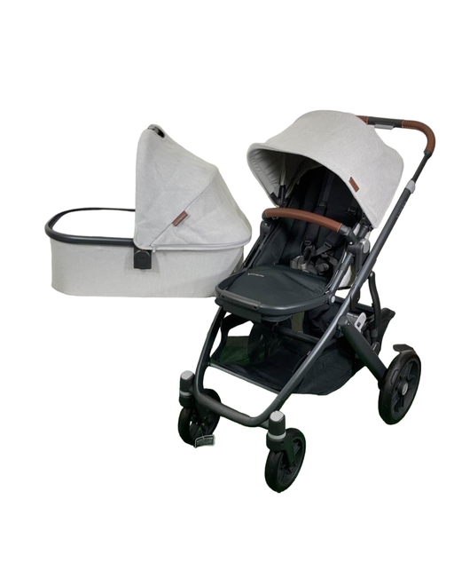 secondhand UPPAbaby VISTA V2 Stroller, Anthony (White & Grey Chenille), 2023