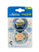 used Dr. Brown's Advantage Pacifier, 2 Pack, 0-6 Months, Blue Sunrise