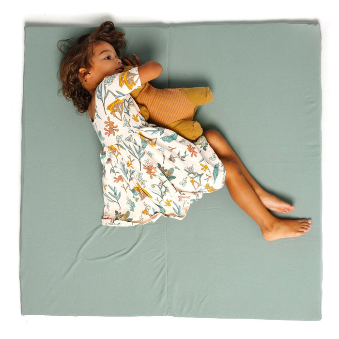 Toki Mats Padded Play Mat Cover, Sage Jersey Cover