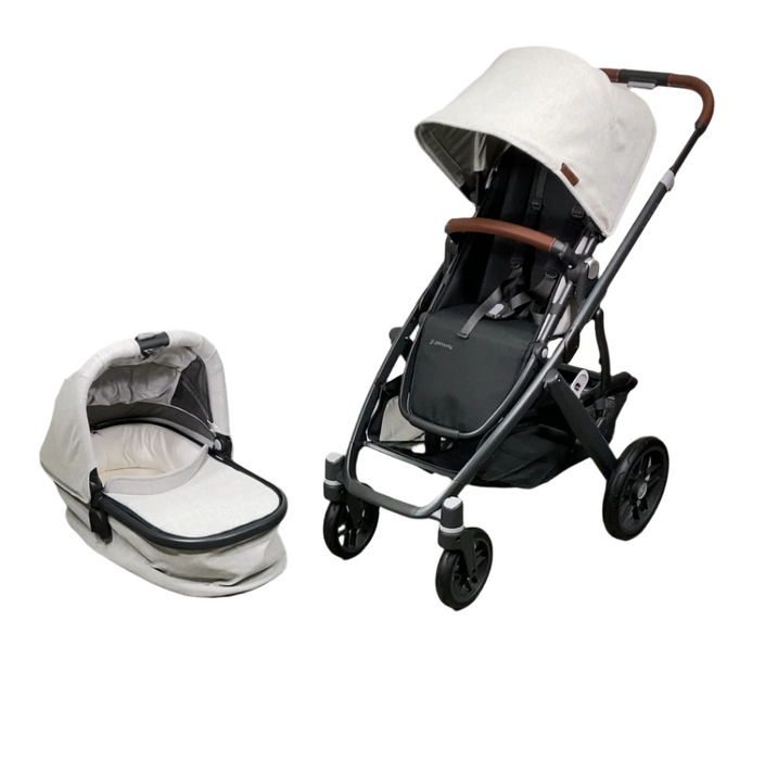 UPPAbaby VISTA V2 Stroller, 2023, Anthony (White & Grey Chenille)