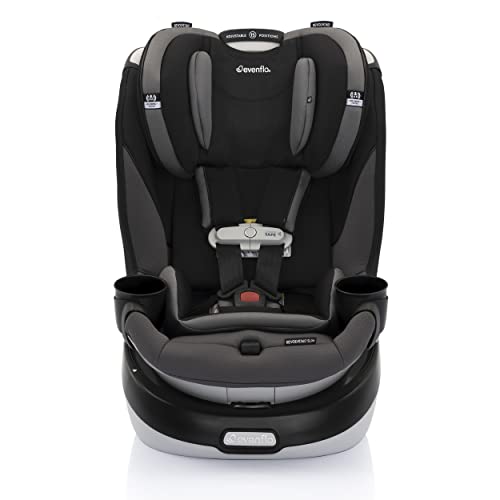 used Evenflo Gold Revolve 360 Slim 2-in-1 Rotational Car Seat With SensorSafe, 2023, Obsidian Black