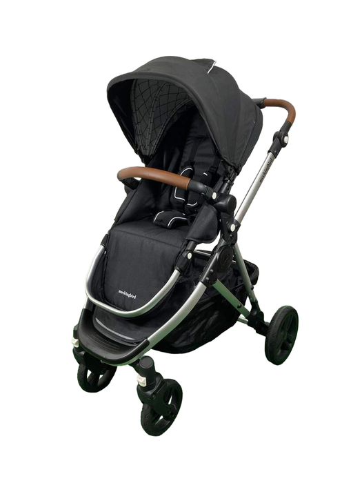 secondhand Mockingbird Single 2.0 Stroller, Silver with Penny Leather, 2024, Windowpane, Black