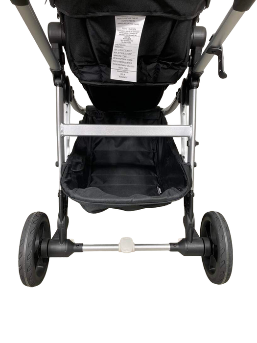 Mockingbird Single to Double Stroller, Silver with Penny Leather, Windowpane, Black , 2023