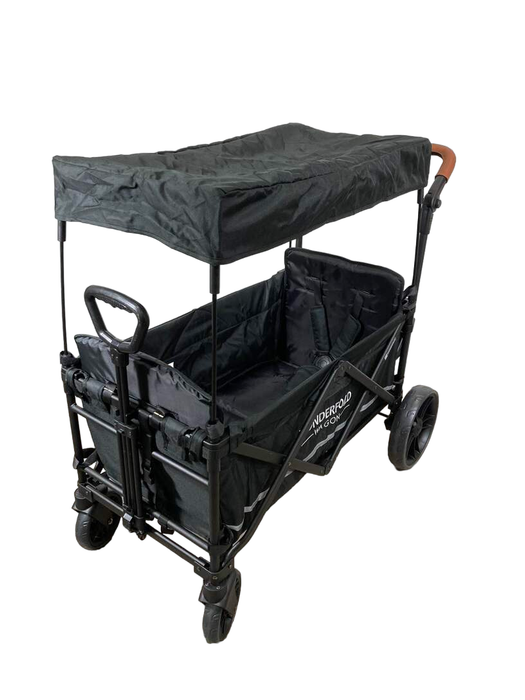 Wonderfold X2 Push + Pull Double Stroller Wagon, 2022, Stealth Black