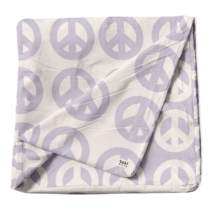 Toki Mats Padded Play Mat Cover, Peace Sign Cover, Multiple Sizes