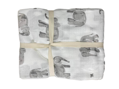 secondhand Burt's Bees Baby Muslin Blankets, Wandering Elephants