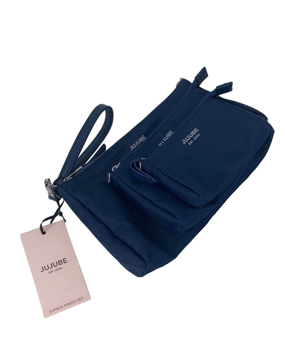 secondhand JuJuBe 3 Piece Pouch Set, Navy