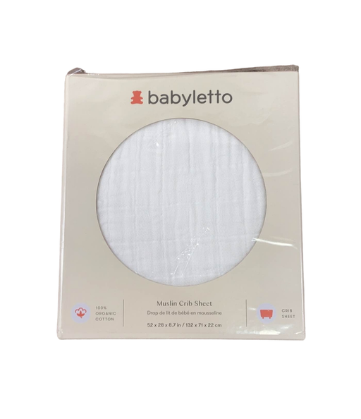 used Babyletto Muslin Crib Sheet, White