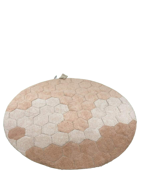 used Lorena Canals Washable Rug Round Honeycomb, Rose