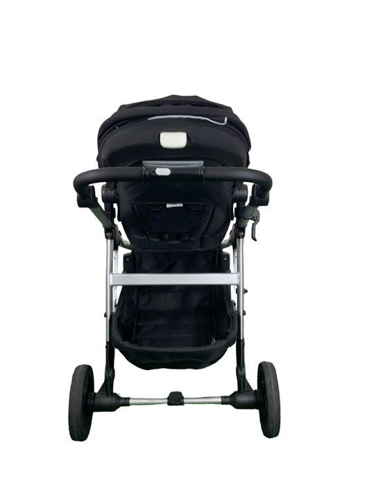 Mockingbird Single to Double 2.0 Stroller, 2023, Silver with Black Leather, Windowpane, Black