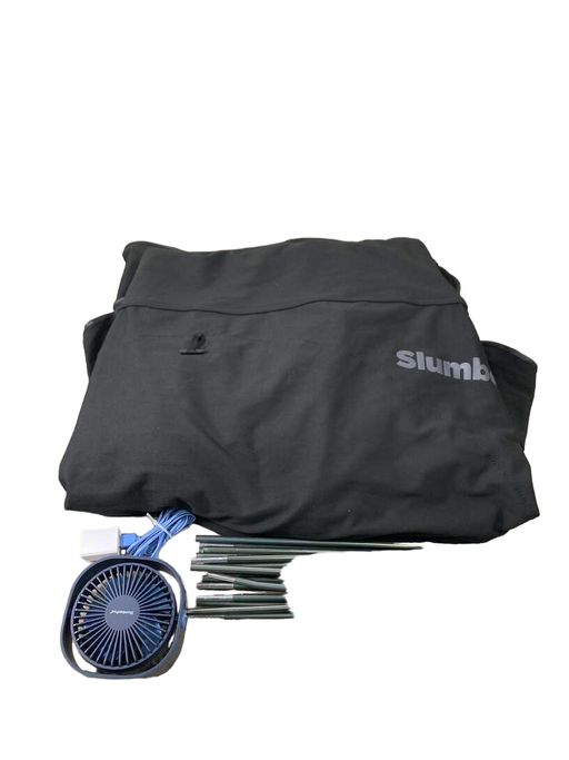 used SlumberPod 2.0 Sleep Canopy with Fan, Black with Gray