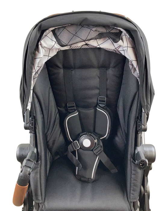 Mockingbird Single to Double 2.0 Stroller, 2023, Silver with Penny Leather, Windowpane, Black