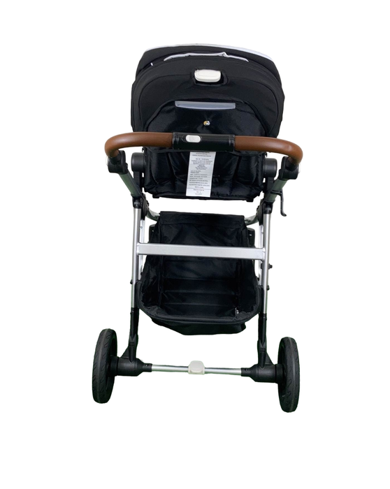 Mockingbird Single to Double Stroller, Silver with Penny Leather, Windowpane, Black , 2023