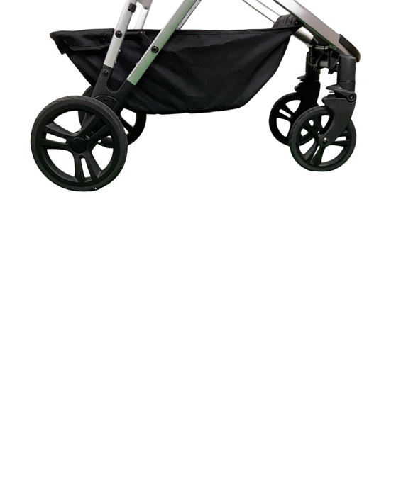 used Mockingbird Single to Double 2.0 Stroller, 2024, Matte Black with Matte Black Leather, Windowpane, Sky