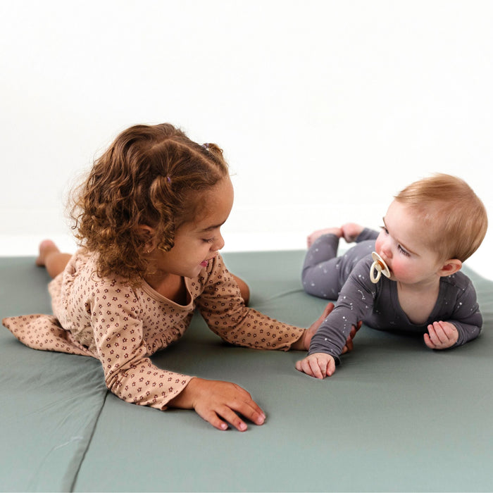 Toki Mats Padded Play Mat Cover, Sage Jersey Cover