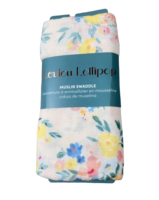 used LouLou Lollipop Swaddle, Floral Bouquet