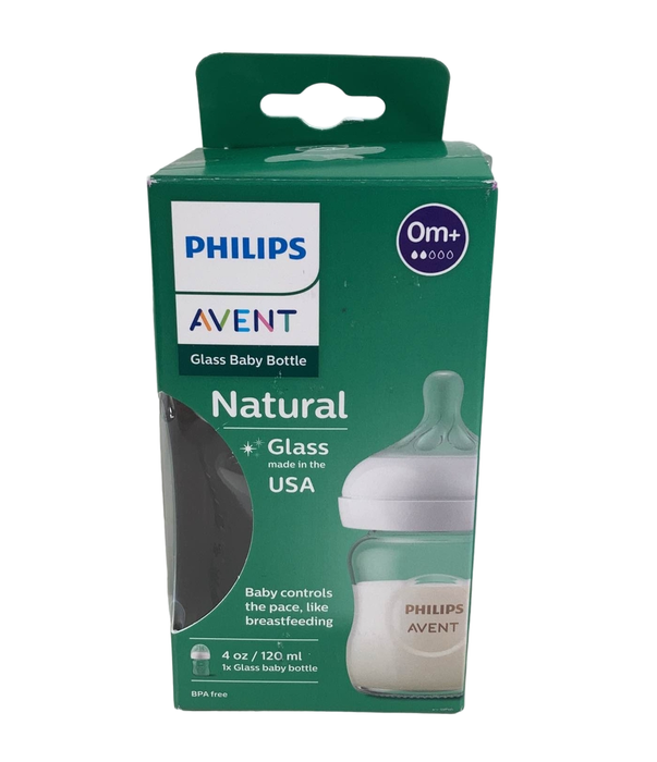 used Philips Avent Natural Glass 4 Oz Bottle