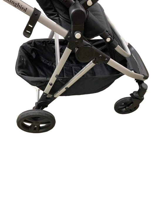 used Mockingbird Single to Double Stroller, Watercolor Drops, Black , Matte Black with Matte Black Leather, 2023