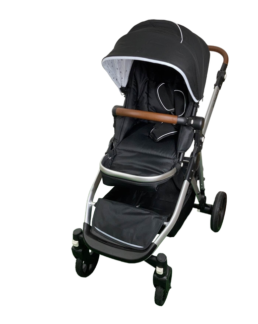 used Mockingbird Single to Double Stroller, Silver with Penny Leather, Watercolor Drops, Black , 2023