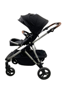 secondhand Mockingbird Single to Double 2.0 Stroller, 2024, Silver with Penny Leather, Windowpane, Black